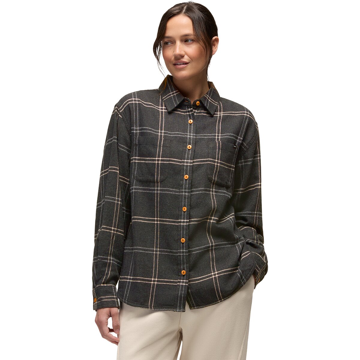Image of prAna Cabin Core Flannel - Women's Dark Charcoal, L
