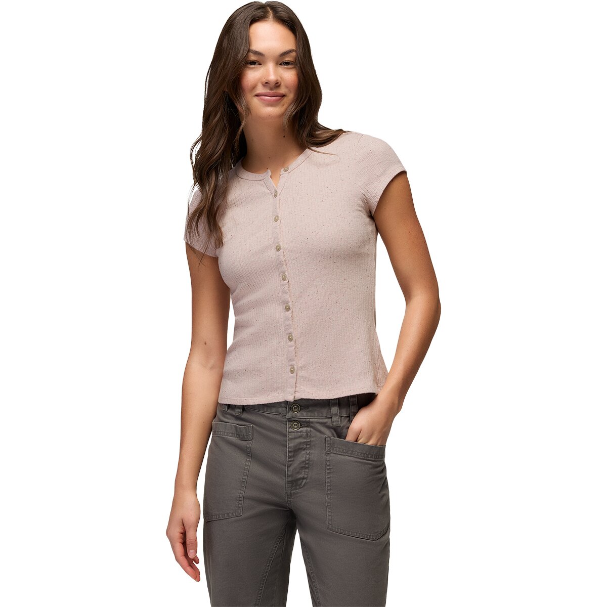 Image of prAna Cambria Cove Button-Up Top - Women's Dawn Heather, XS