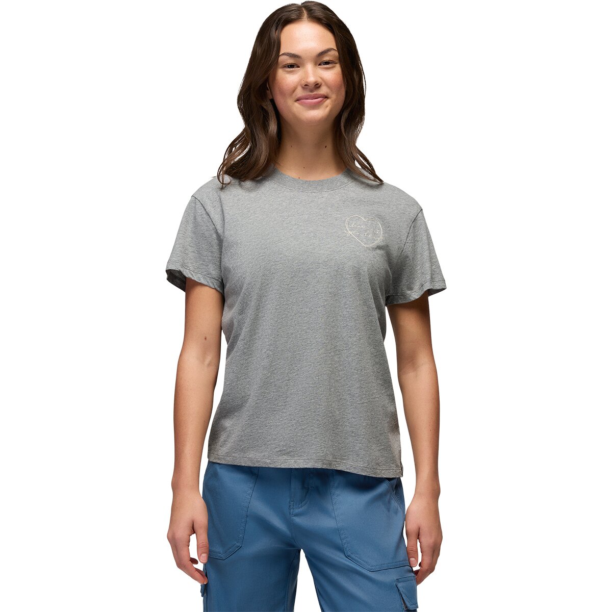 Image of prAna Everyday Open Heart T-Shirt - Women's Medium Heather Grey, XL