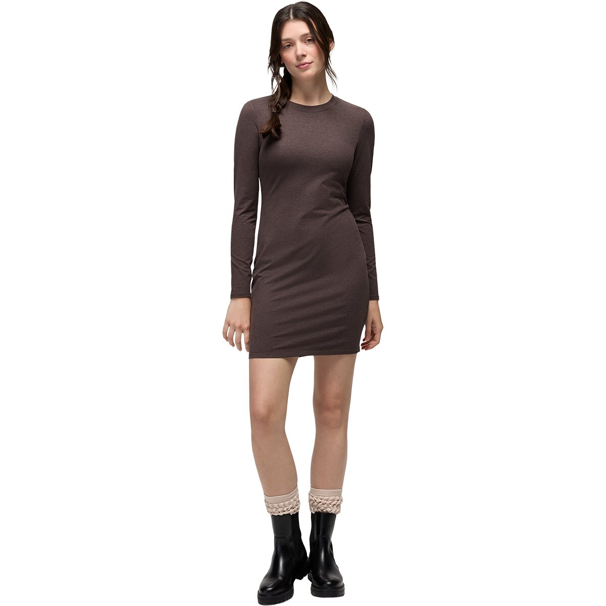 Image of prAna Heavana Long-Sleeve Dress - Women's Basalt Heather, XL