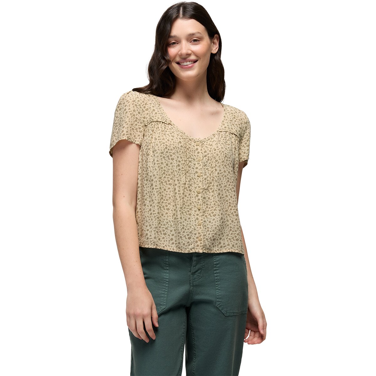 prAna prAna Moonvale Short-Sleeve Top - Women's Stone, L