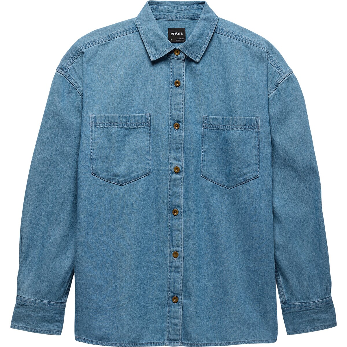 Image of prAna Mountain Maven Denim Shirt - Women's Blue Denim, M