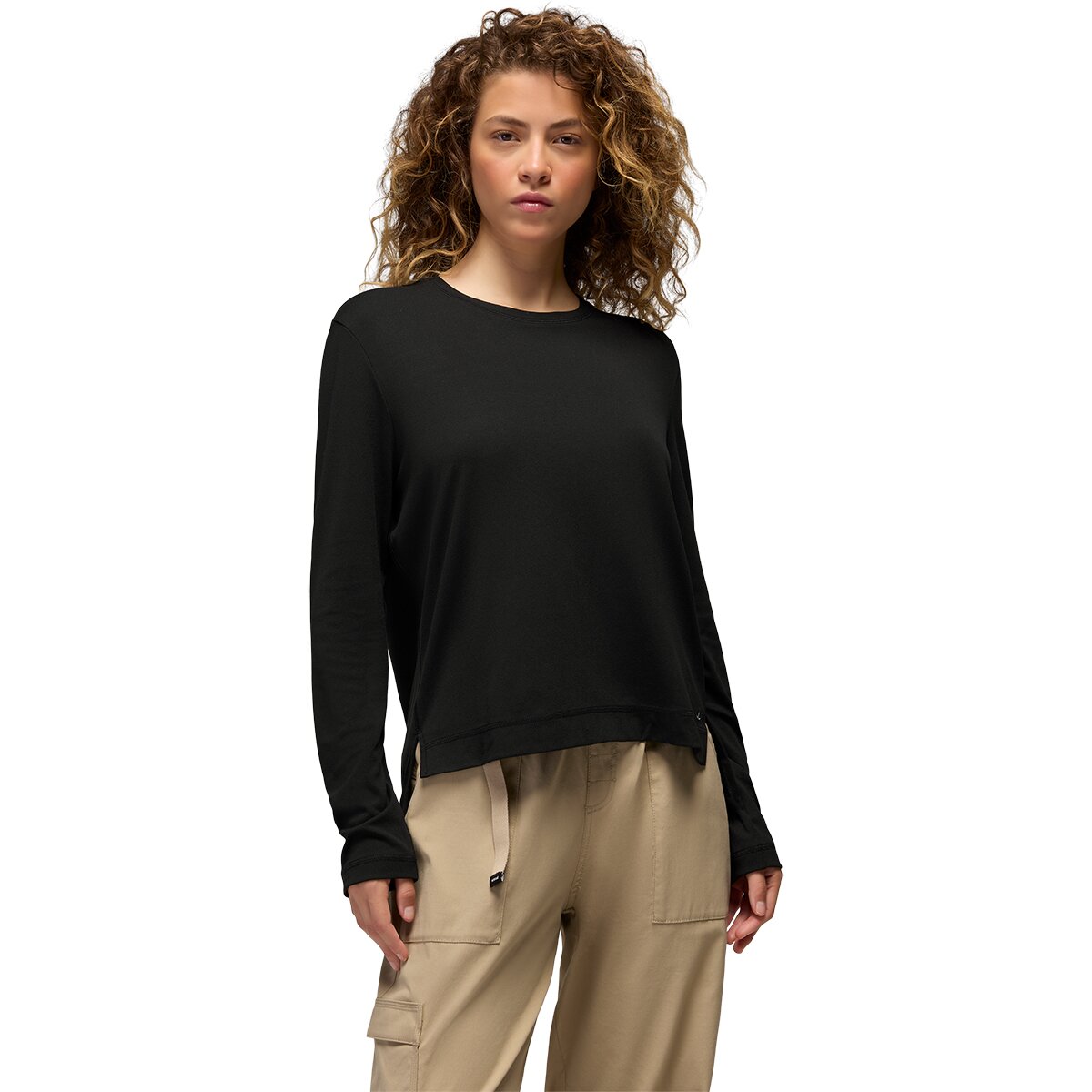 prAna Pure Ascent Long-Sleeve Top - Women's Black, M