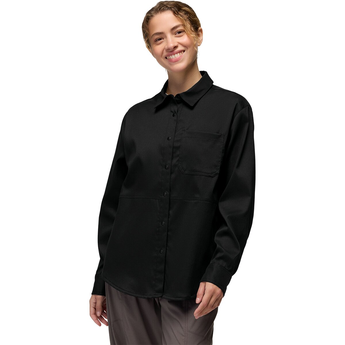 Image of prAna Stretch Zion Long-Sleeve Shirt - Women's Black, XS