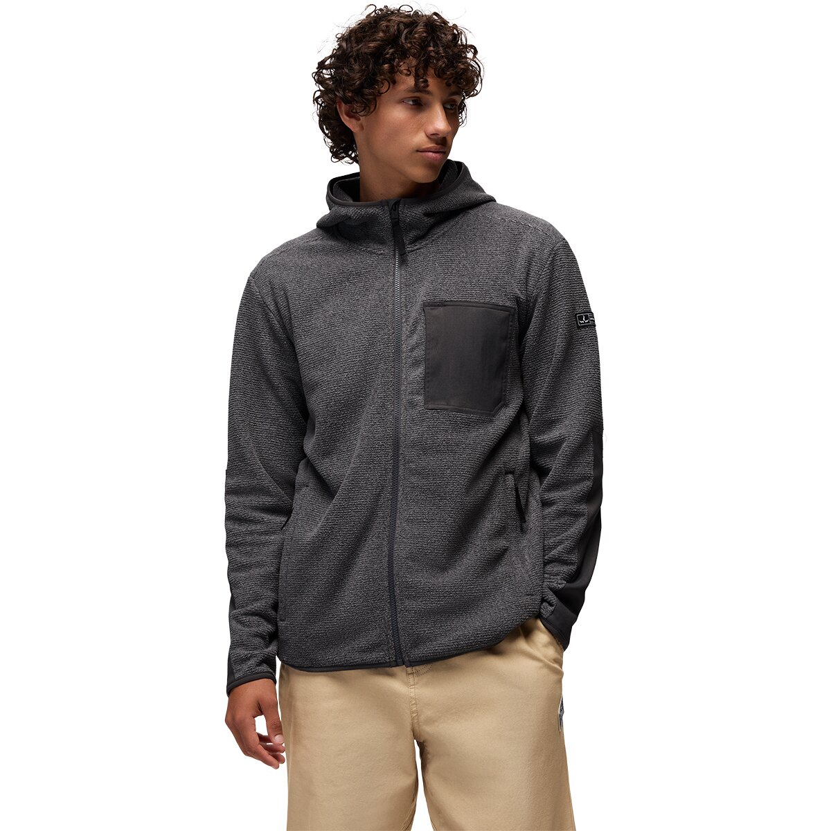 Image of prAna Stretch Zion Fleece Full-Zip Hoodie - Men's Shadow Heather, M
