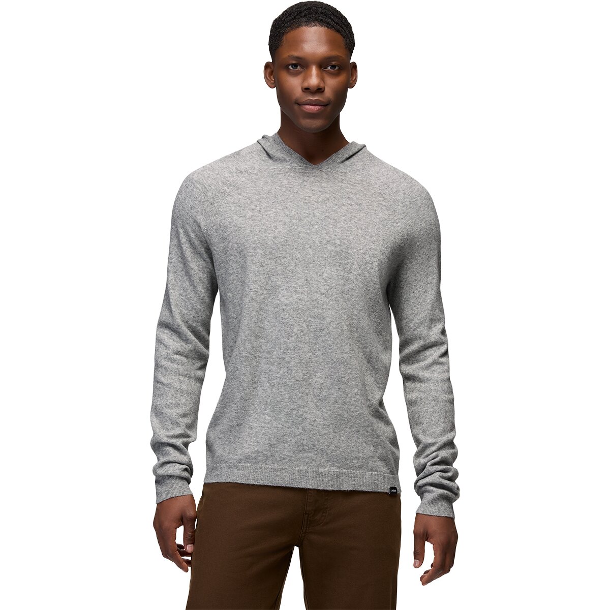 Image of prAna Three Falls Hooded Sweater - Men's Heather Grey, S
