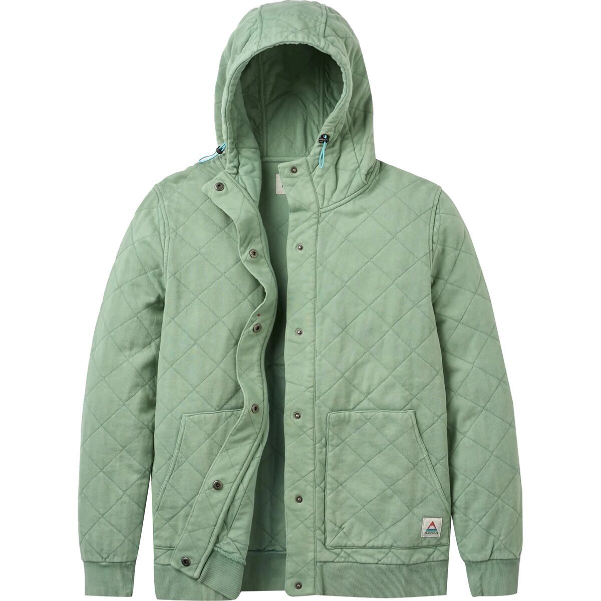 Passenger Clementine Recycled Quilted Button-Up Hoodie - Women's Pistachio, S