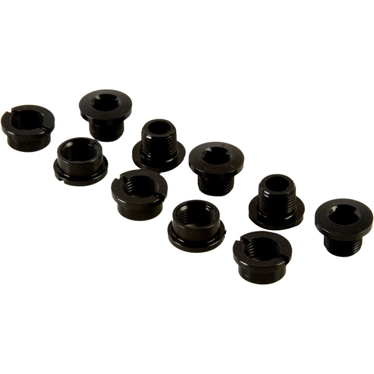 Problem Solvers Single Chainring Bolts - Set of 5 Black, 6mm