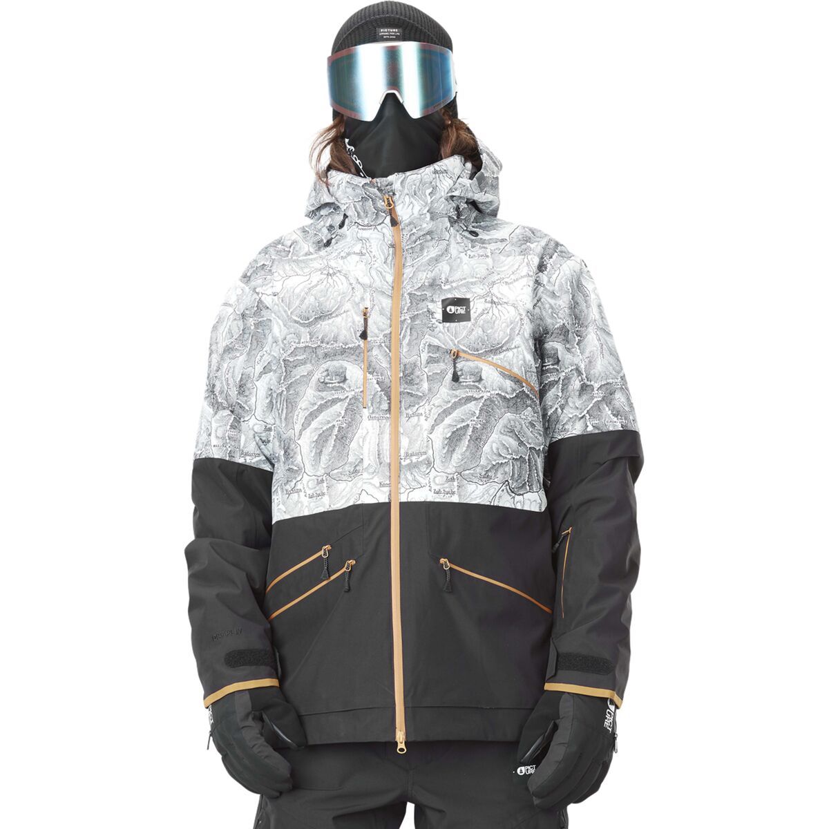 Picture Organic Stone Jacket - Men's Map Ripstop/Black, XS