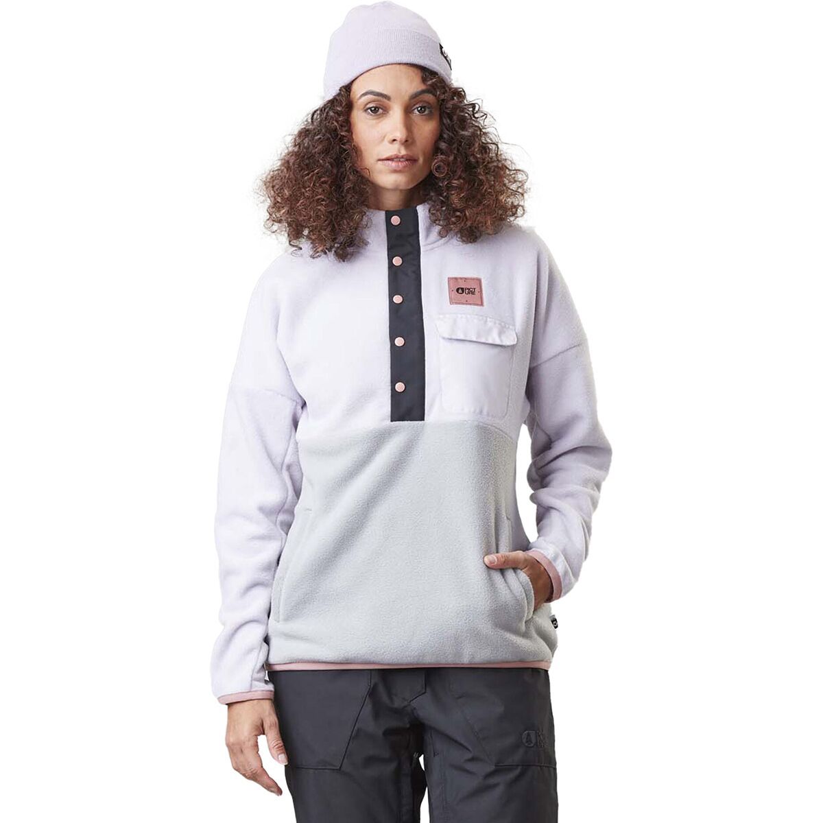 Picture Organic Arcca 1/4-Zip Fleece Pullover - Women's Grey Melange, L