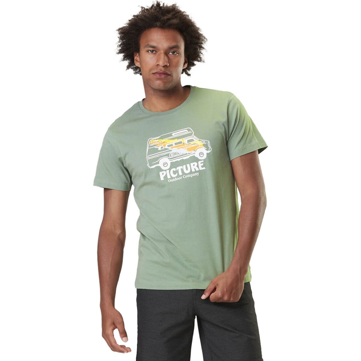 Picture Organic Custom Van T-Shirt - Men's Green Spray, S