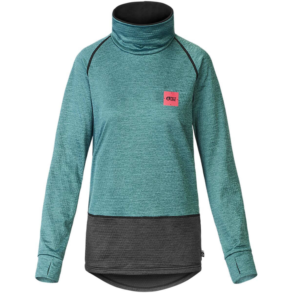 Picture Organic Blossom Grid Fleece Pullover - Women's Dark Sea, XS