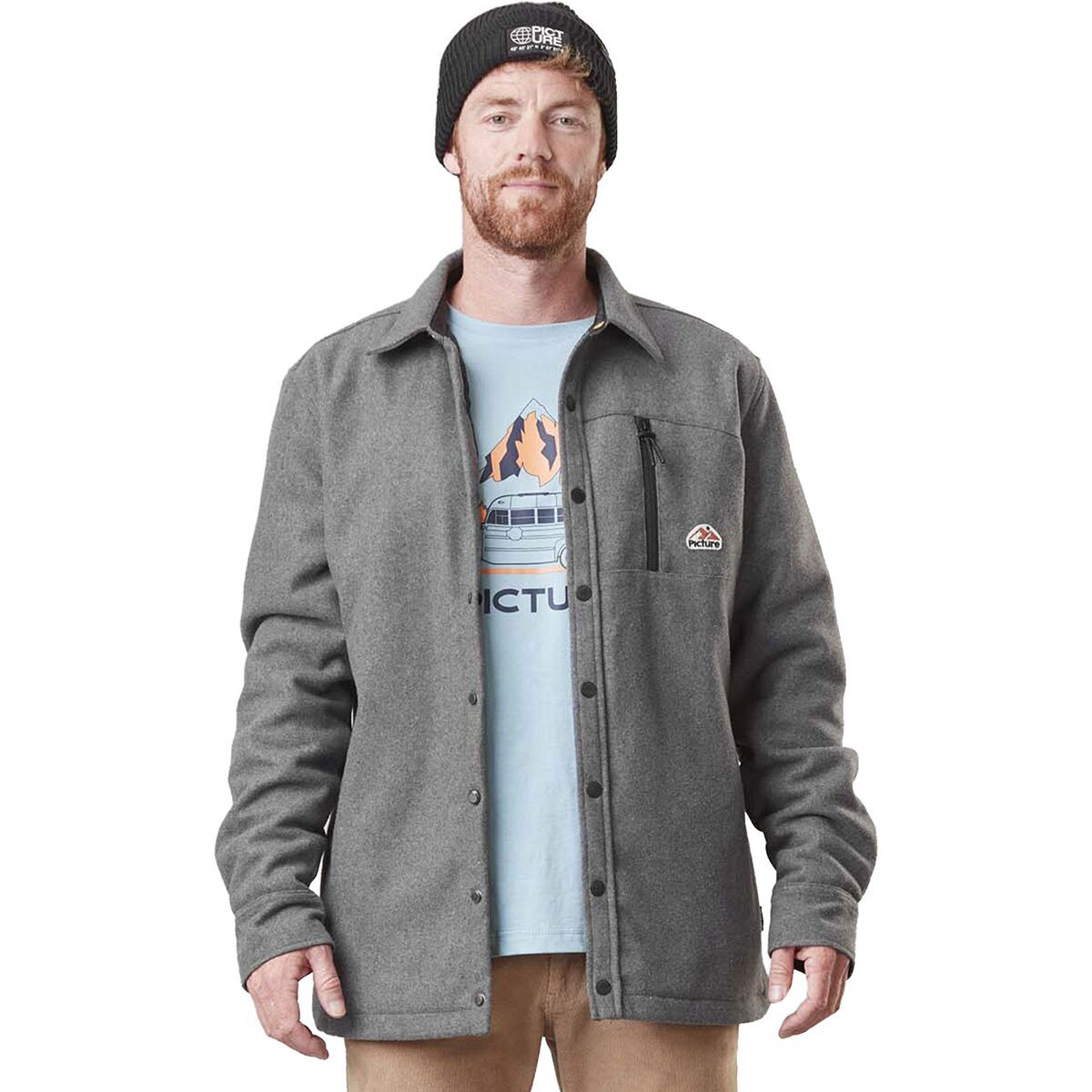 Picture Organic Coltone Shirt - Men's Grey Melange, M