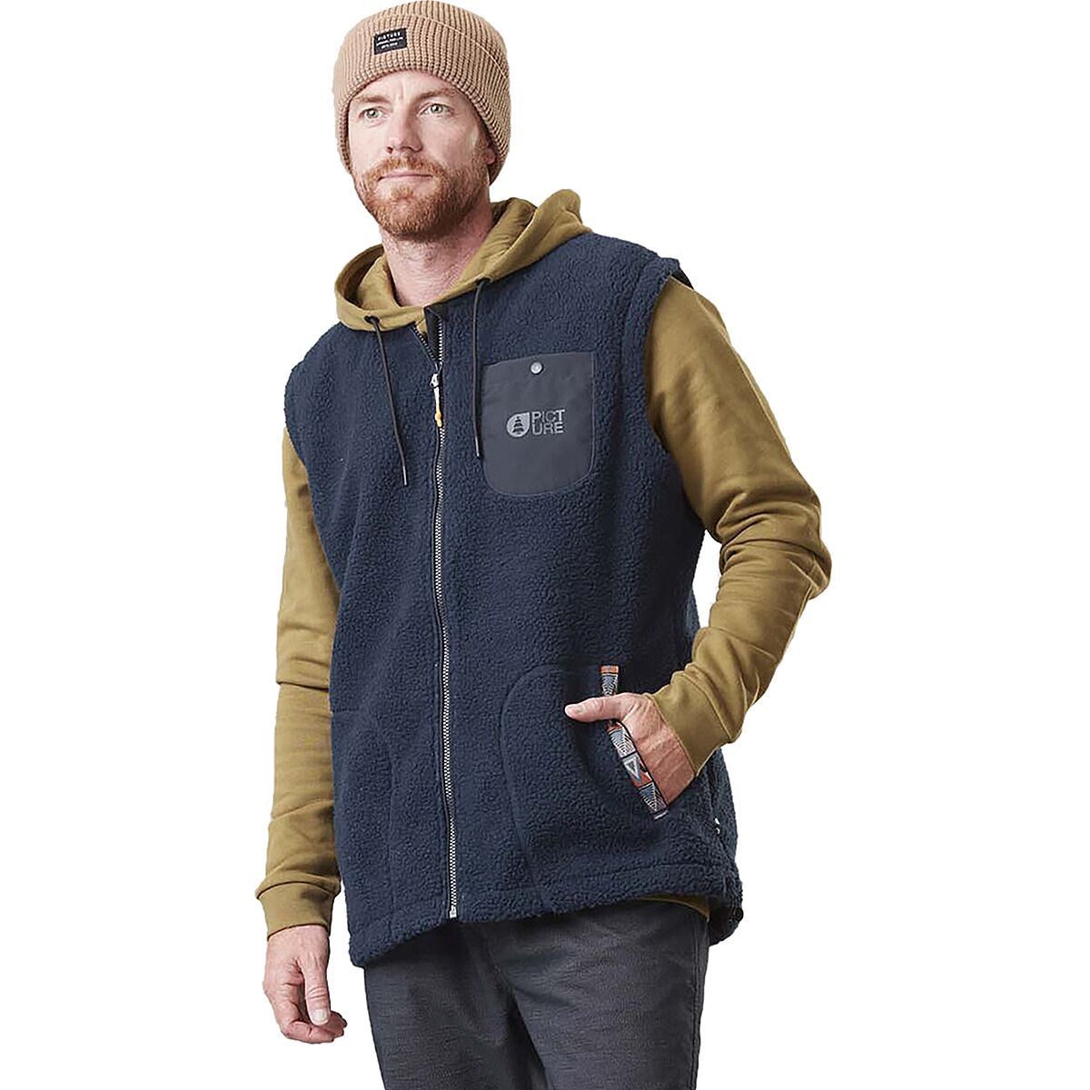 Picture Organic Enderby Fleece Vest - Men's Dark Blue, XXL