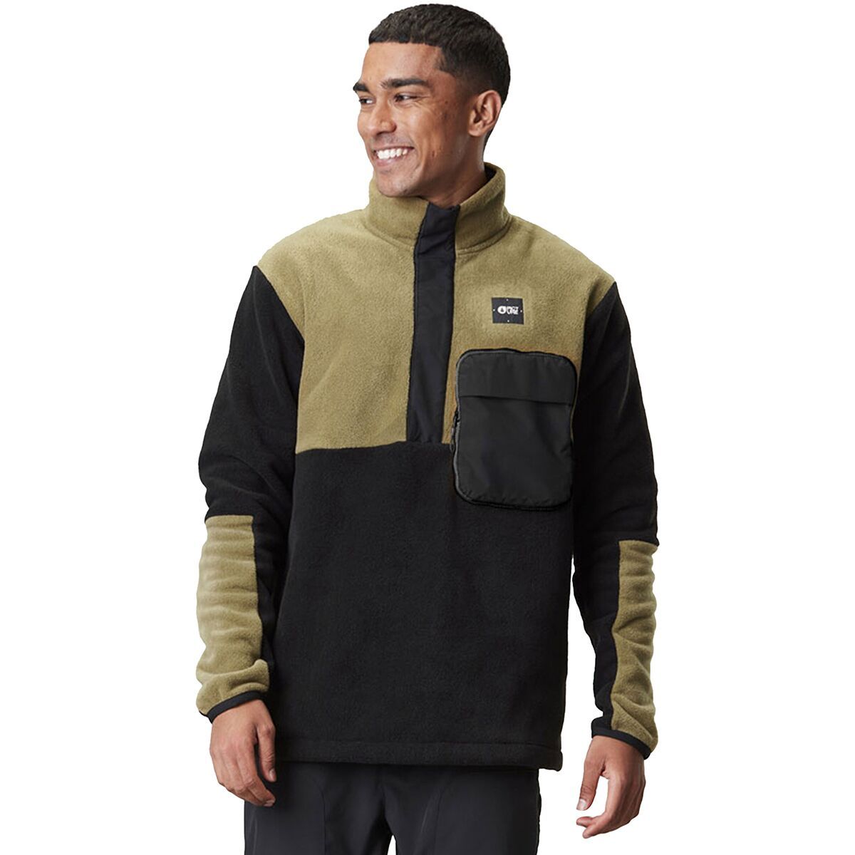 Picture Organic Magma 1/4 Zip Fleece - Men's Black, L