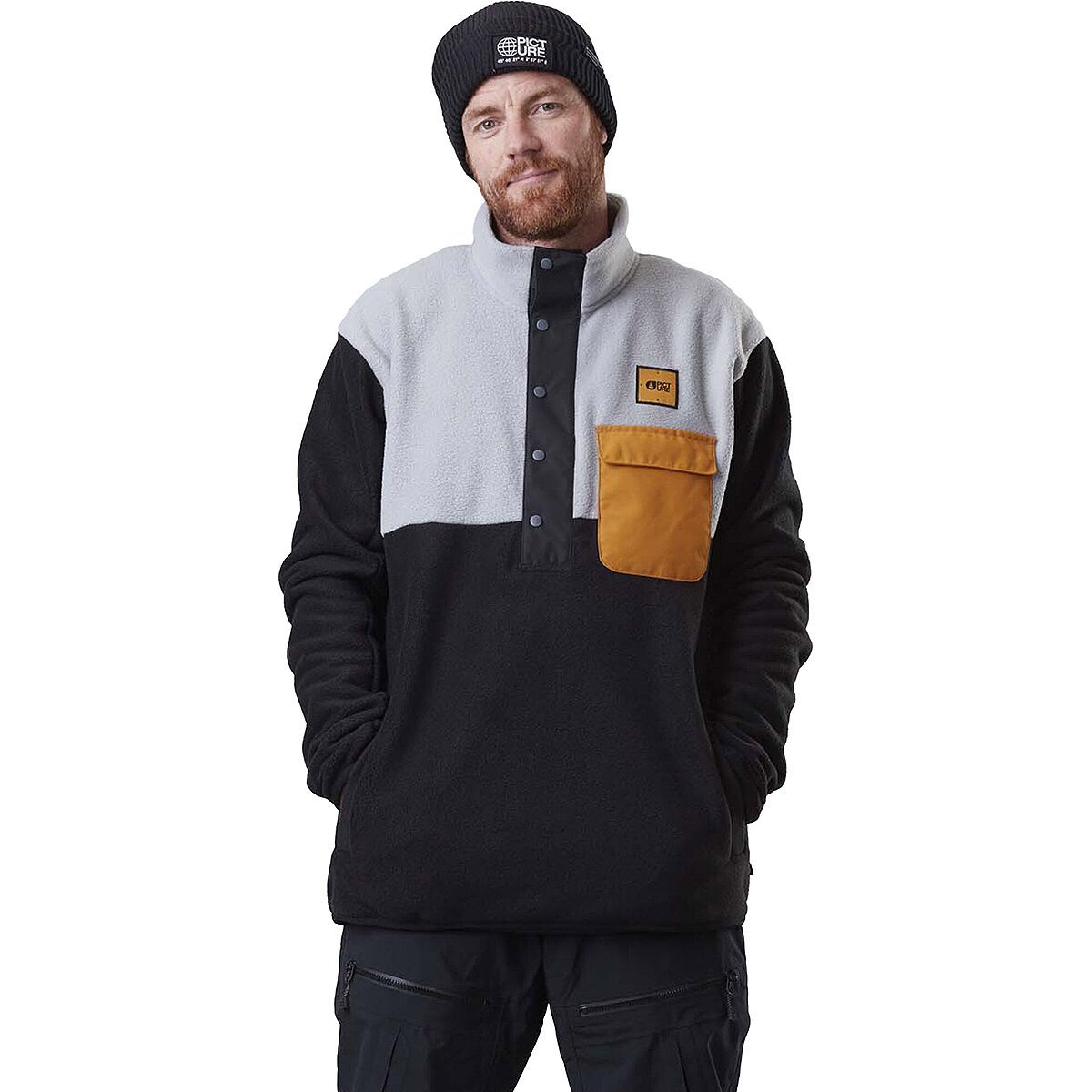 Picture Organic Mathew 1/4 Fleece - Men's Grey Melange, XXL