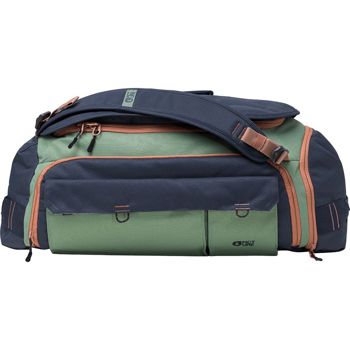 Picture Organic Weekend Warrior Duffel Bag Green Spray Dark Blue, One Size