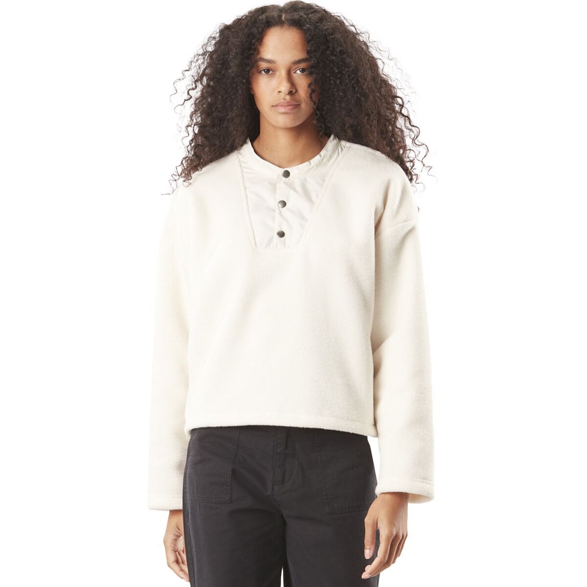 Image of Picture Organic Volda Fleece Crew - Women's Light Milk, S