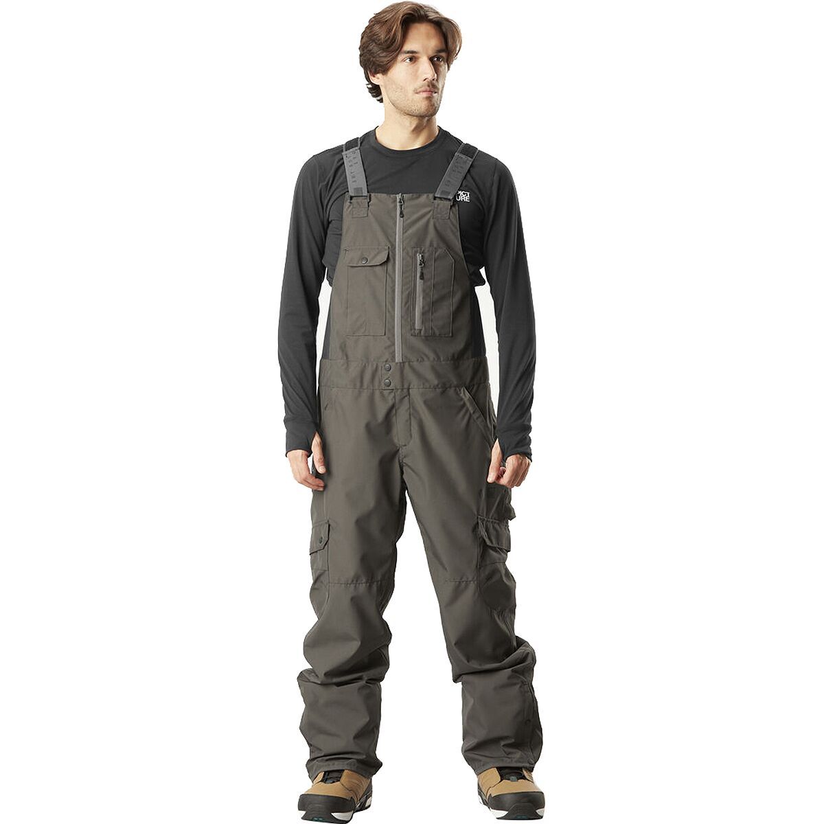 Picture Organic Testy Bib Pant - Men's Raven Grey, XS