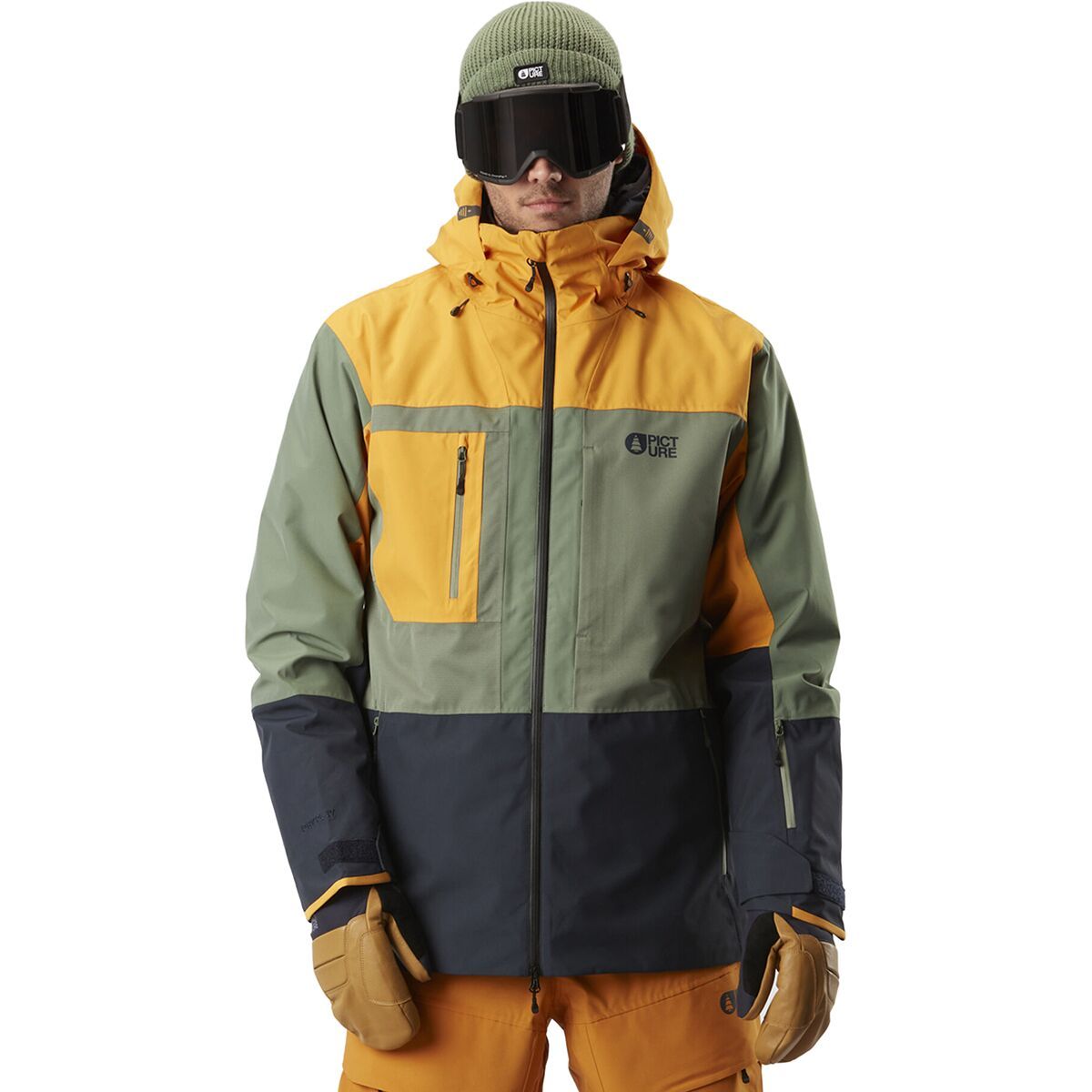 Picture Organic Track Jacket - Men's Laurel Wreath/Dark Blue, XXL