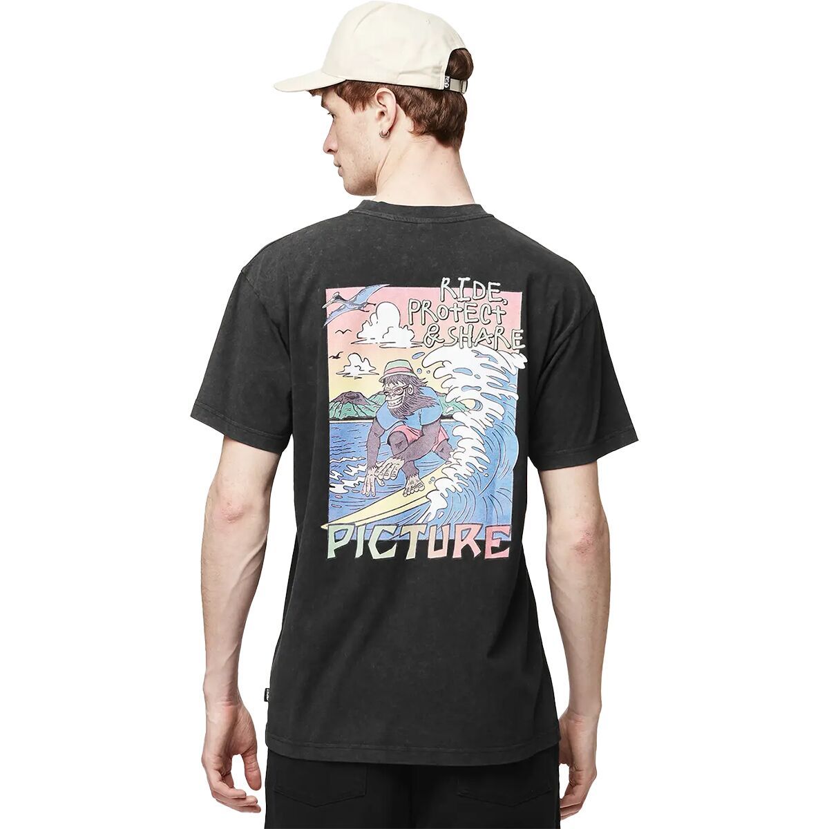 Picture Organic Tsunami T-Shirt - Men's Black Washed, L