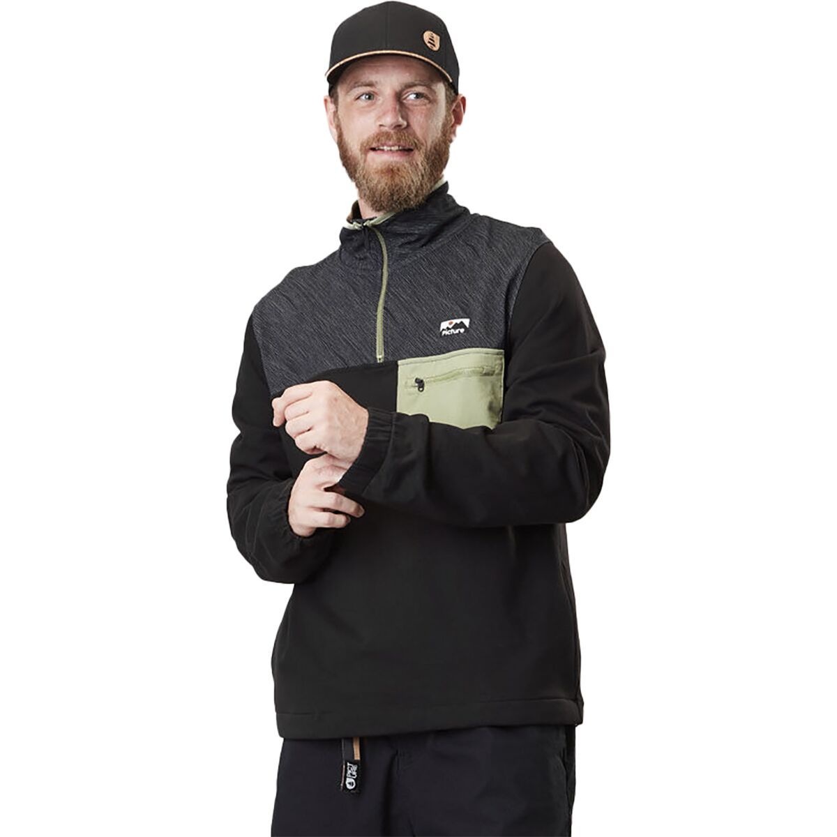 Picture Organic Holoway Zip Sweater - Men's Black, L