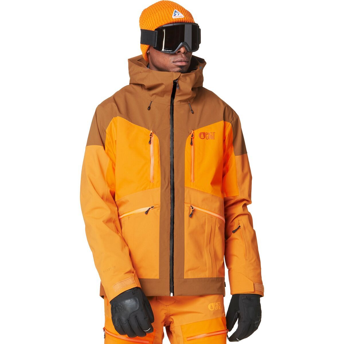 Picture Organic Naikoon Jacket - Men's Chocolate/Carrot/Honey, XL