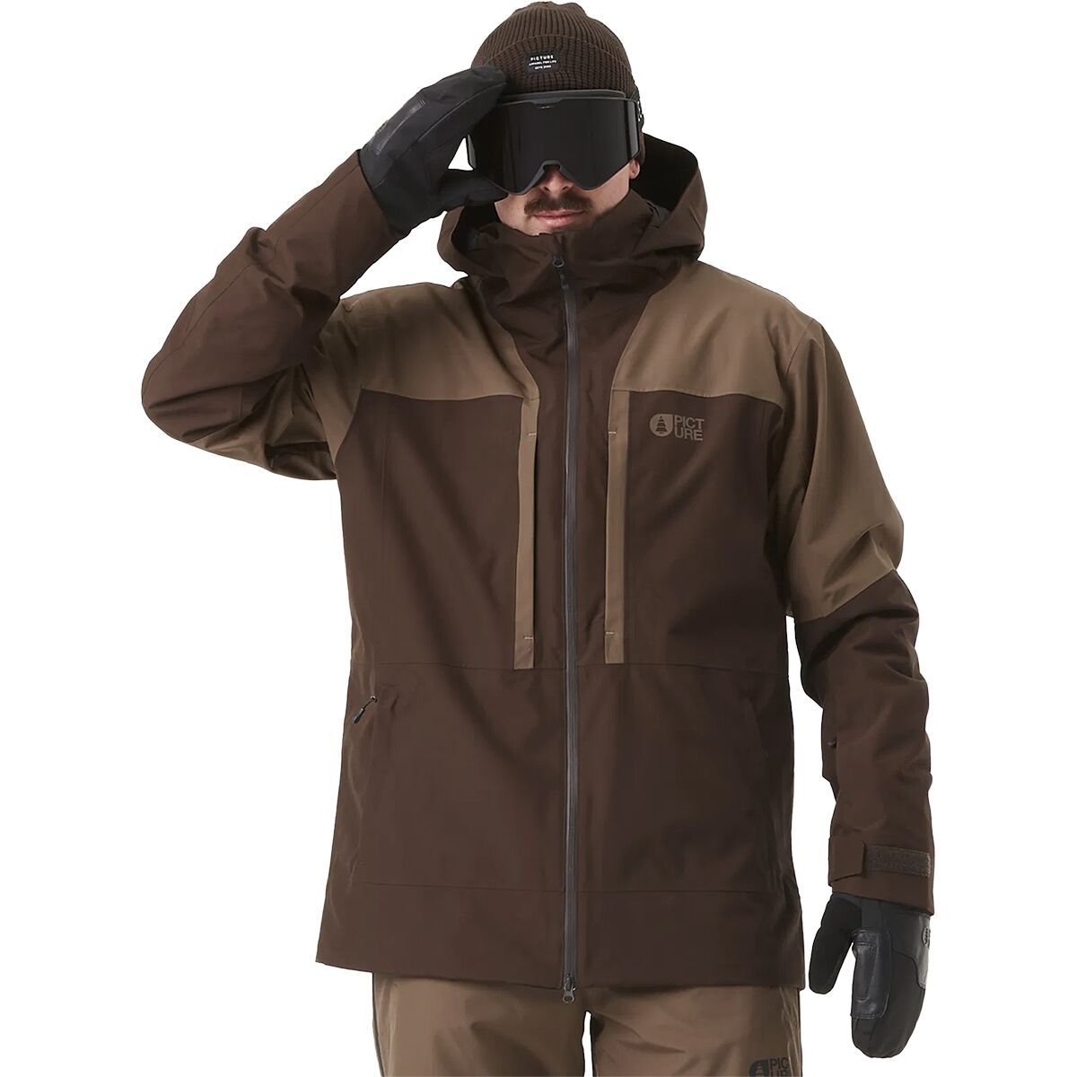 Picture Organic Track Jacket - Men's Cocoa Brown/Chicory Coffee, M