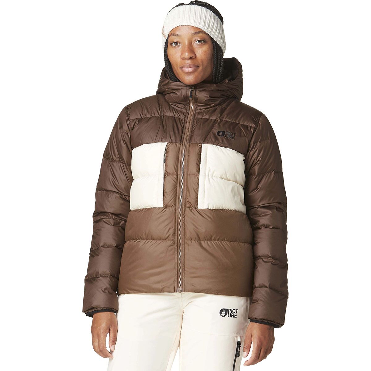 Image of Picture Organic Hi Puff Jacket - Women's Chicory Coffee/Cocoa Vanilla, M