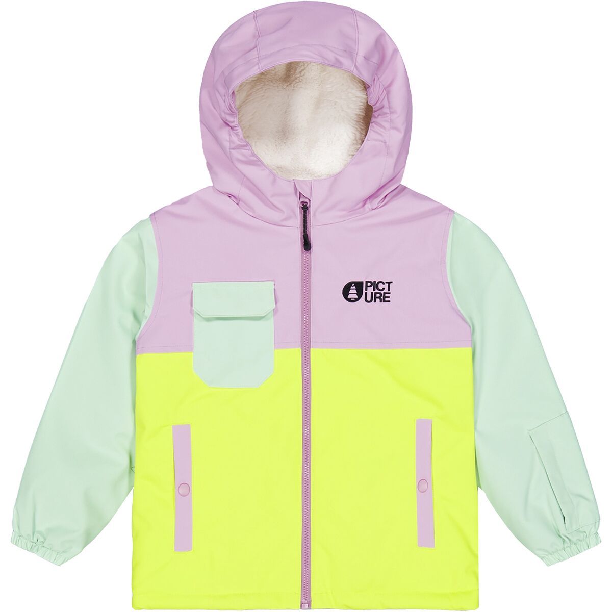Picture Organic Snowy Jacket - Toddler Girls' Orchid Silt Green Acid, 3T
