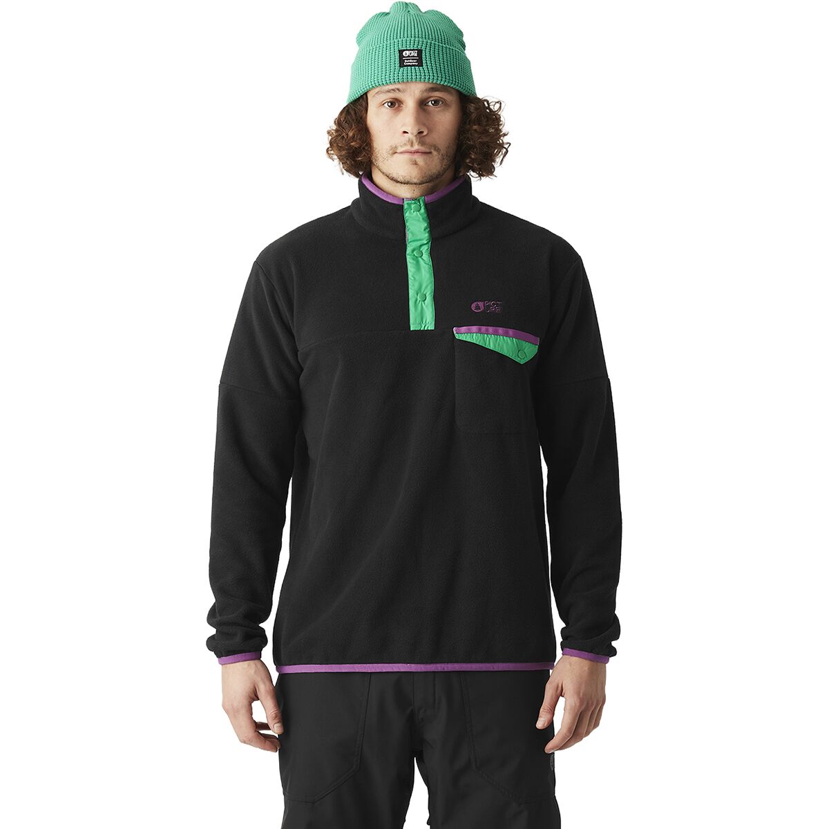 Image of Picture Organic Arcca 1/4-Zip Fleece - Men's Black, S