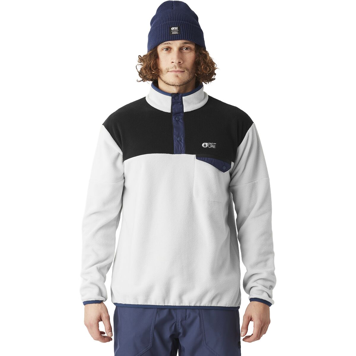 Image of Picture Organic Arcca 1/4-Zip Fleece - Men's Vapor Grey, L