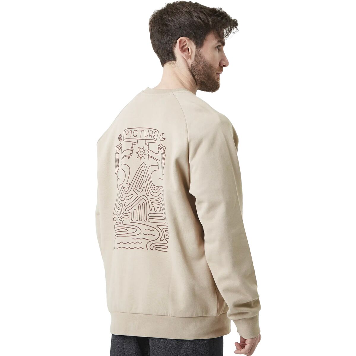 Image of Picture Organic Terra Crew Sweatshirt - Men's Plaza Taupe, S
