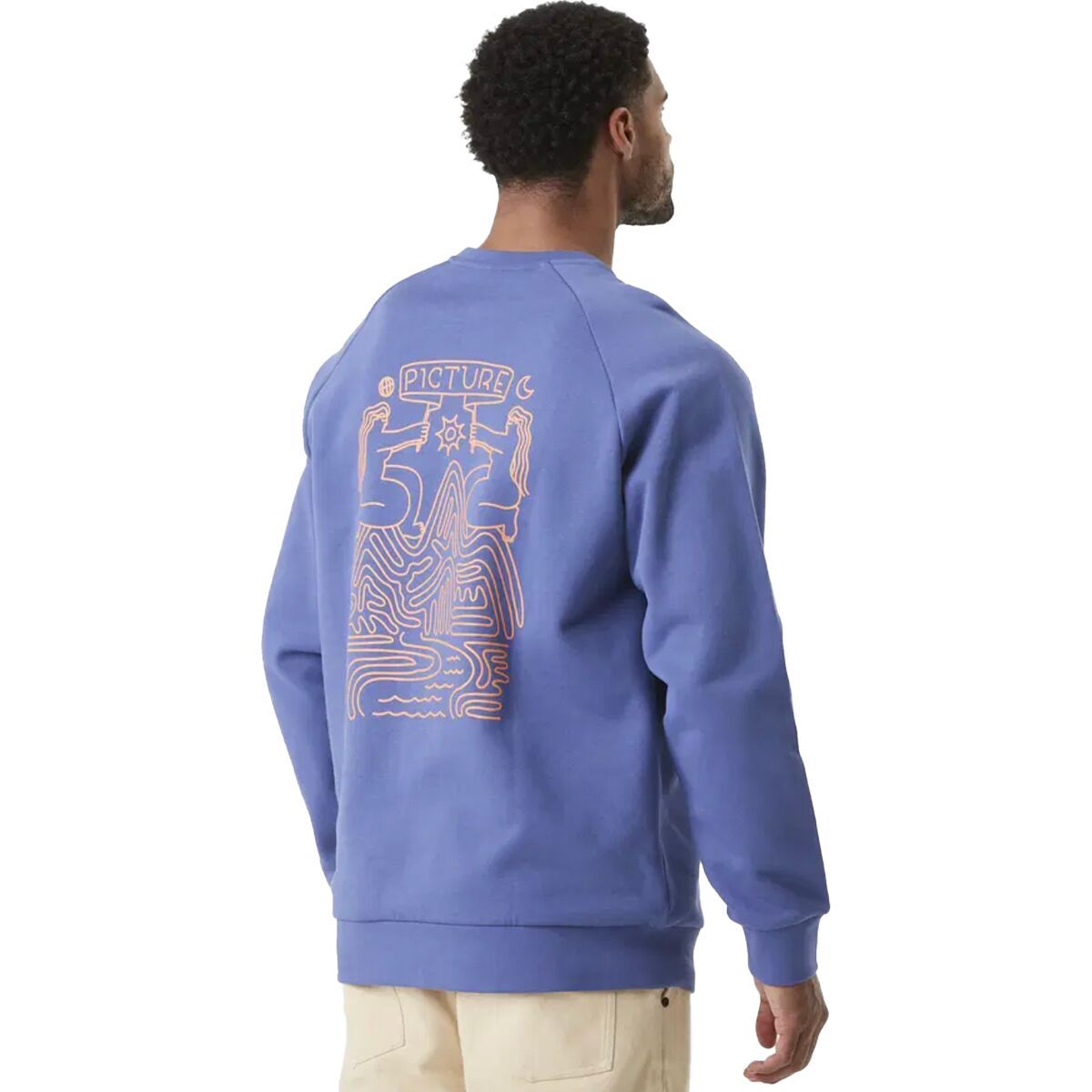 Image of Picture Organic Terra Crew Sweatshirt - Men's Skipper Blue, XL