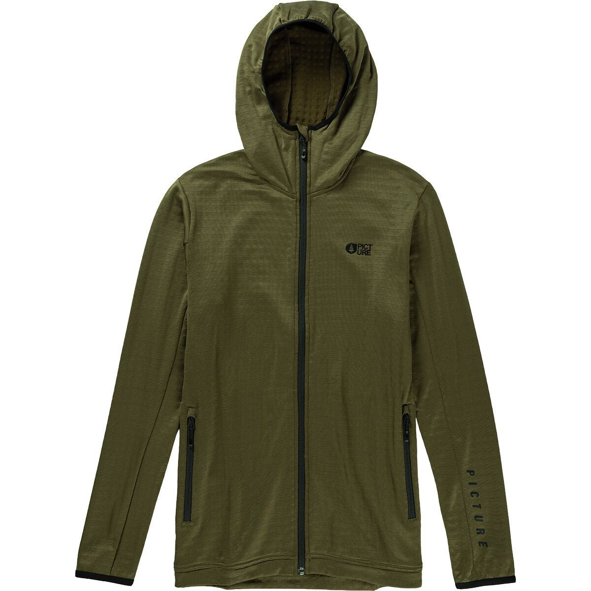 Image of Picture Organic Bake Grid Full-Zip Hooded Fleece - Men's Tobacco, XL