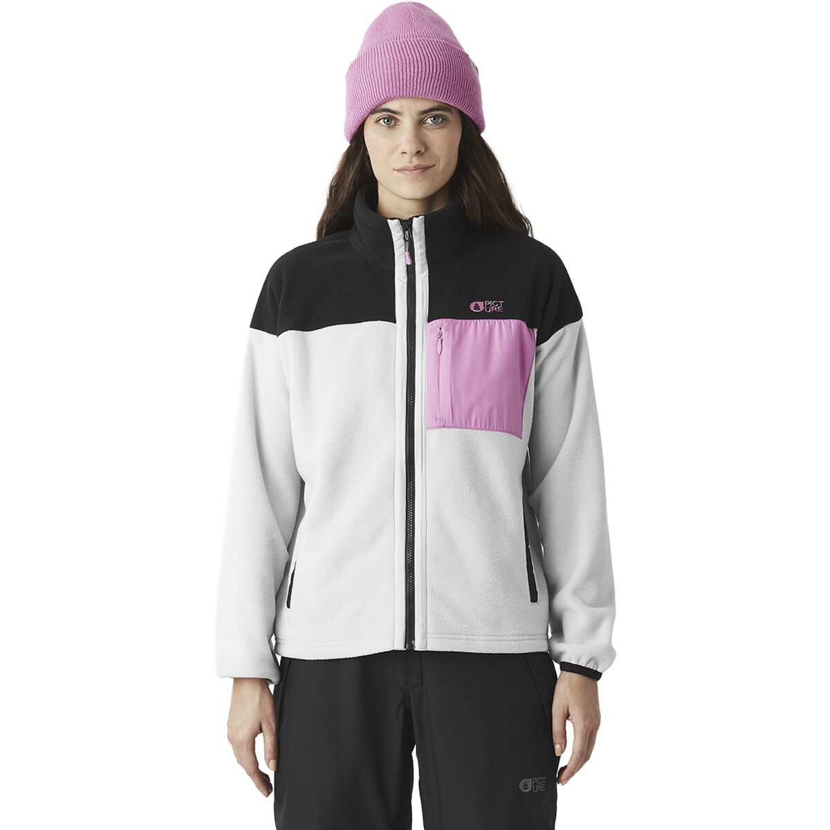 Image of Picture Organic Arcca Full-Zip Fleece Jacket - Women's Vapor Grey, XS
