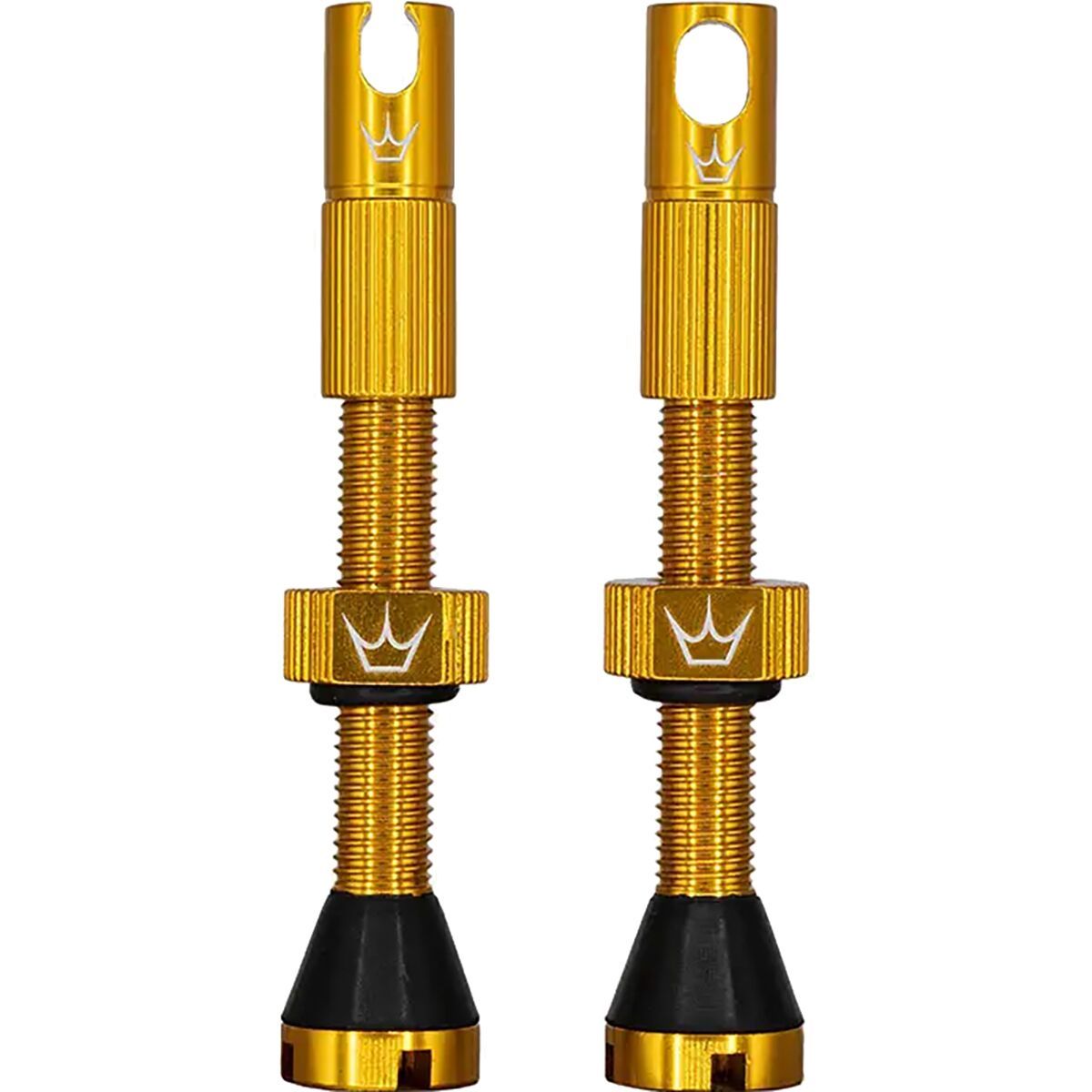 Peaty's Alloy Presta Valve Stem, 42mm, Pair 2024 Gold, One Size