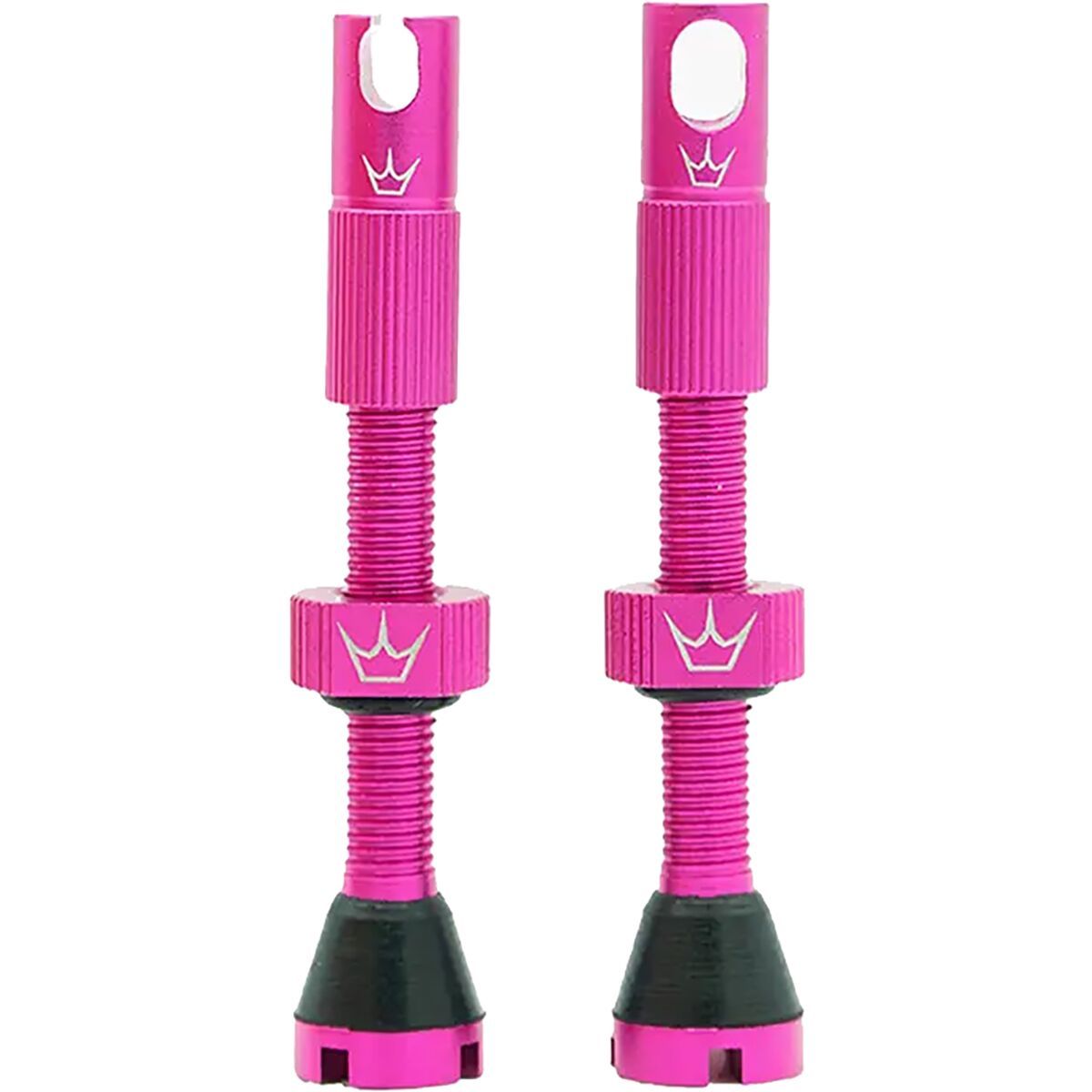 Image of Peaty's Alloy Presta Valve Stem, 42mm, Pair 2024 Punch (Pink), One Size