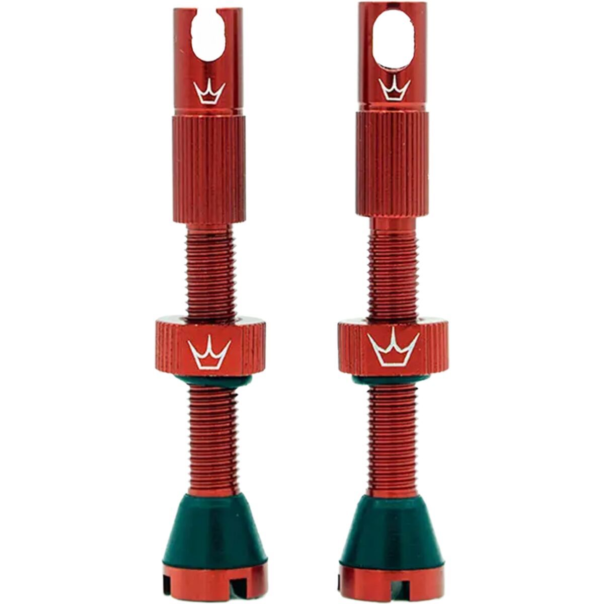 Image of Peaty's Alloy Presta Valve Stem, 42mm, Pair 2024 Red, One Size