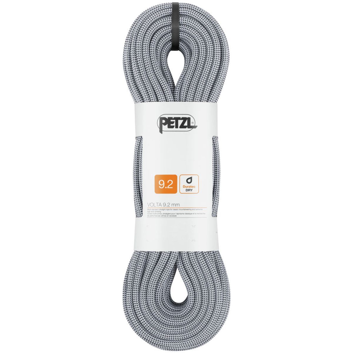 Image of Petzl Volta Dry Climbing Rope - 9.2mm Gray, 50m