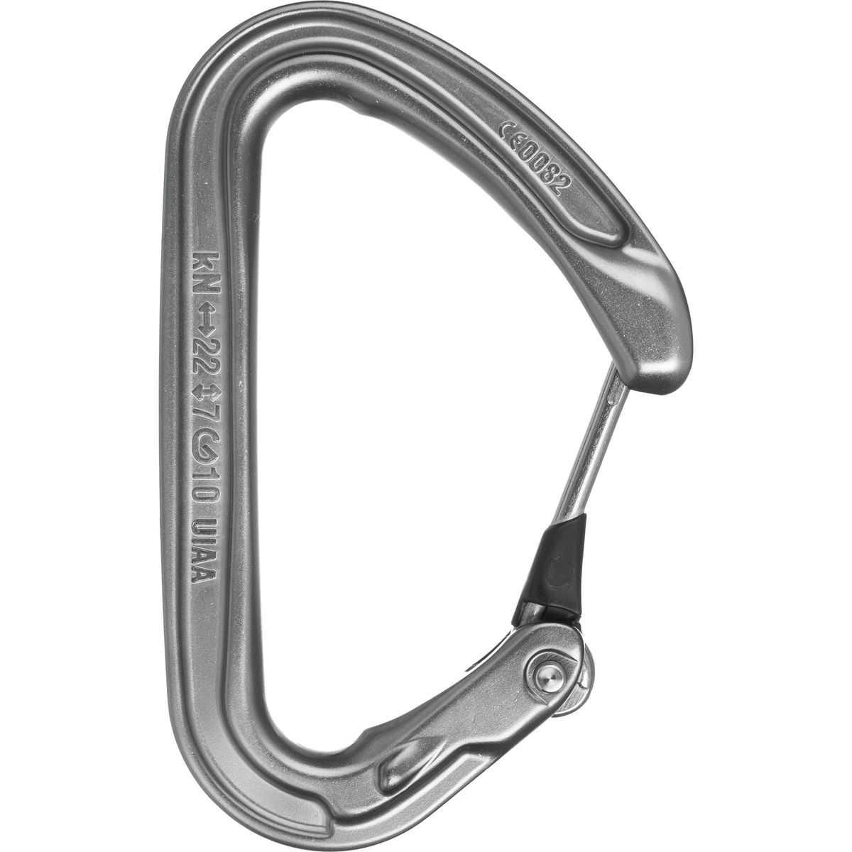 Image of Petzl Ange L Lite Wire Gate Carabiner Dark Gray, One Size
