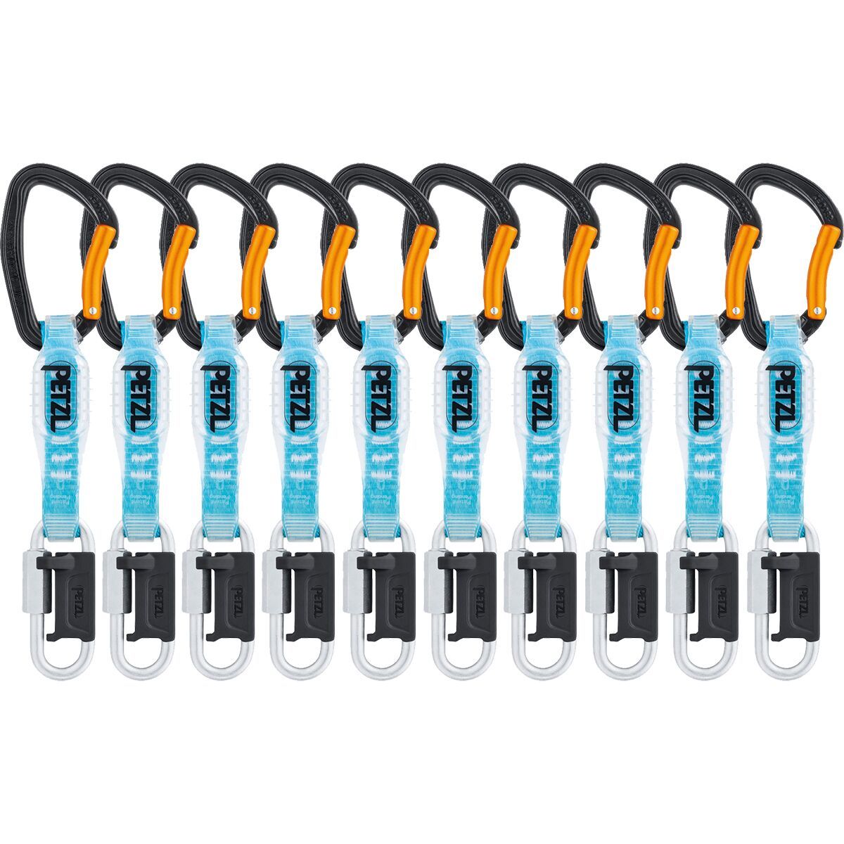 Petzl Djinn Steel Axess Quickdraws - 10-Pack One Color, 12cm
