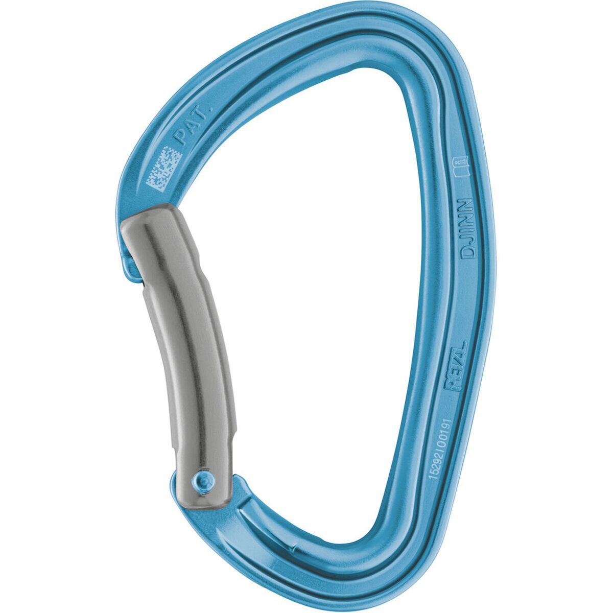 Image of Petzl Djinn Carabiner Blue, Bent Gate