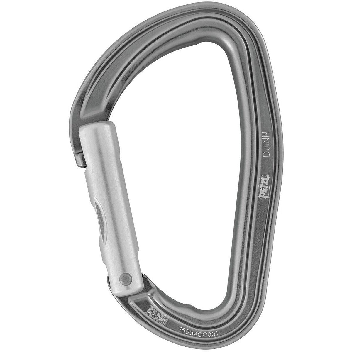 Image of Petzl Djinn Carabiner Gray, Straight Gate
