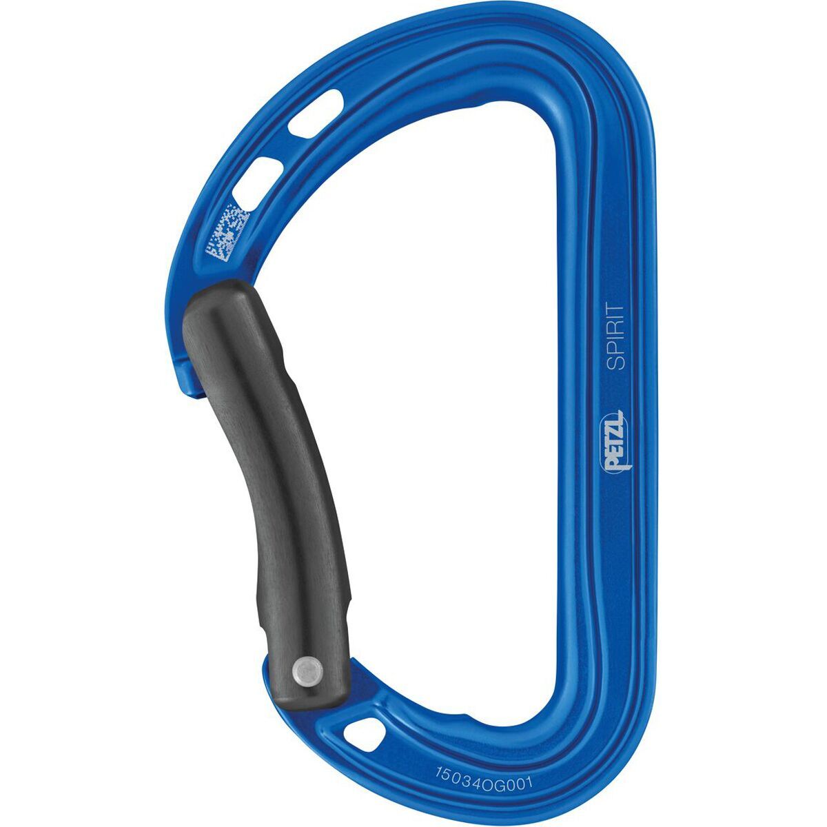 Image of Petzl Spirit Carabiner Blue, Bent Gate