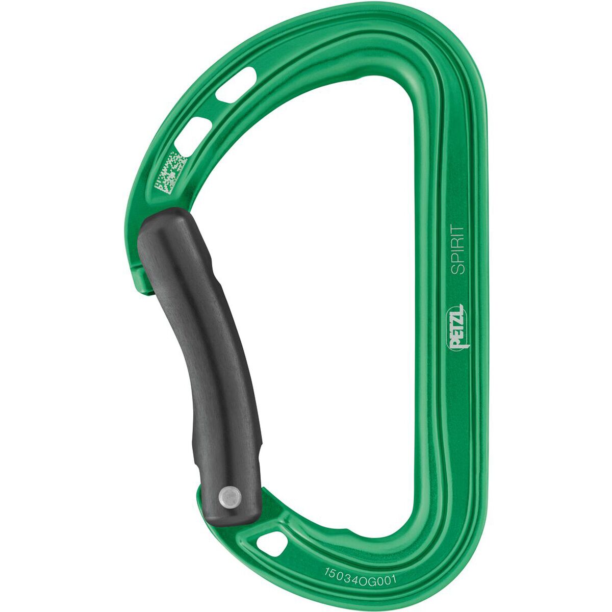 Image of Petzl Spirit Carabiner Green, Bent Gate