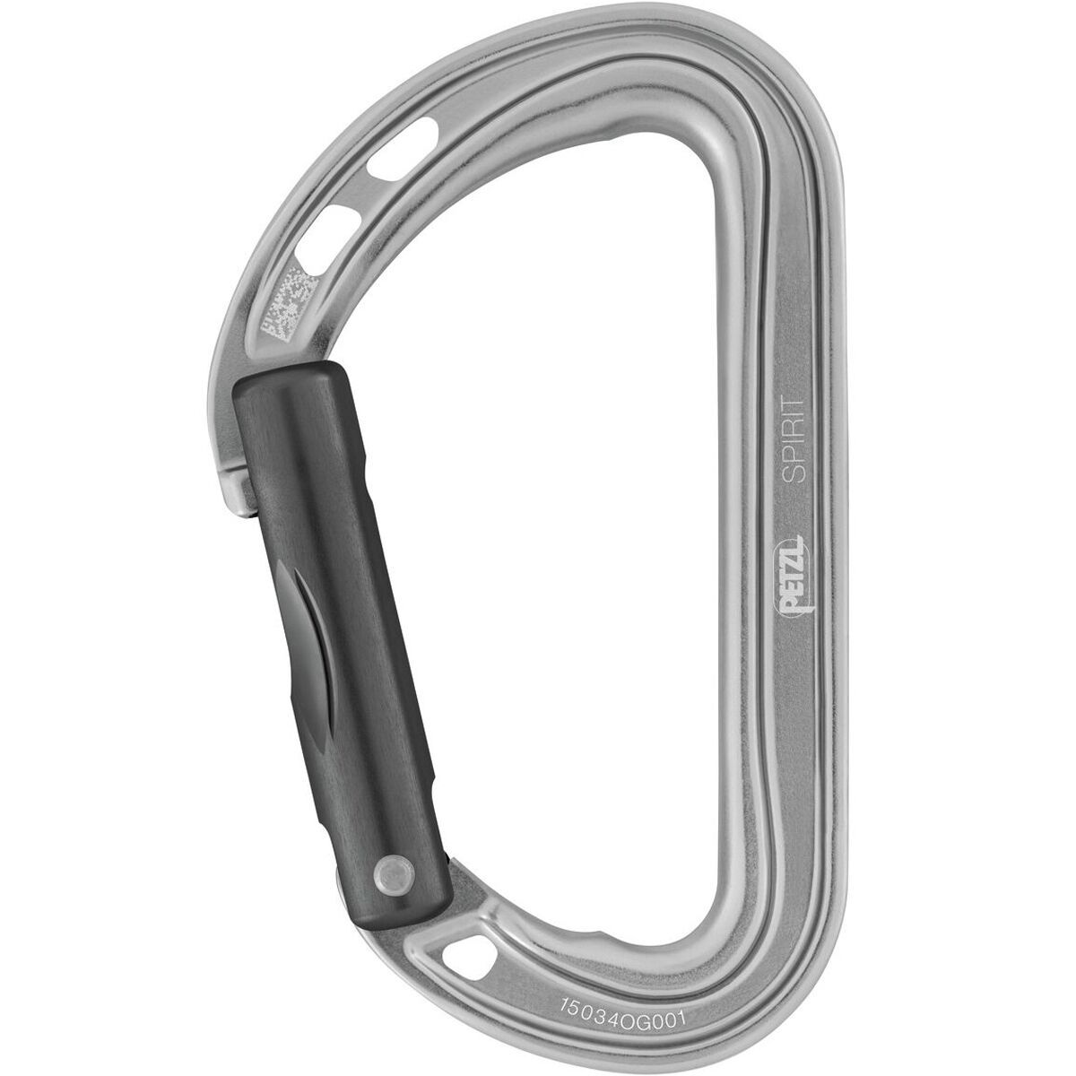 Image of Petzl Spirit Carabiner Grey, Bent Gate