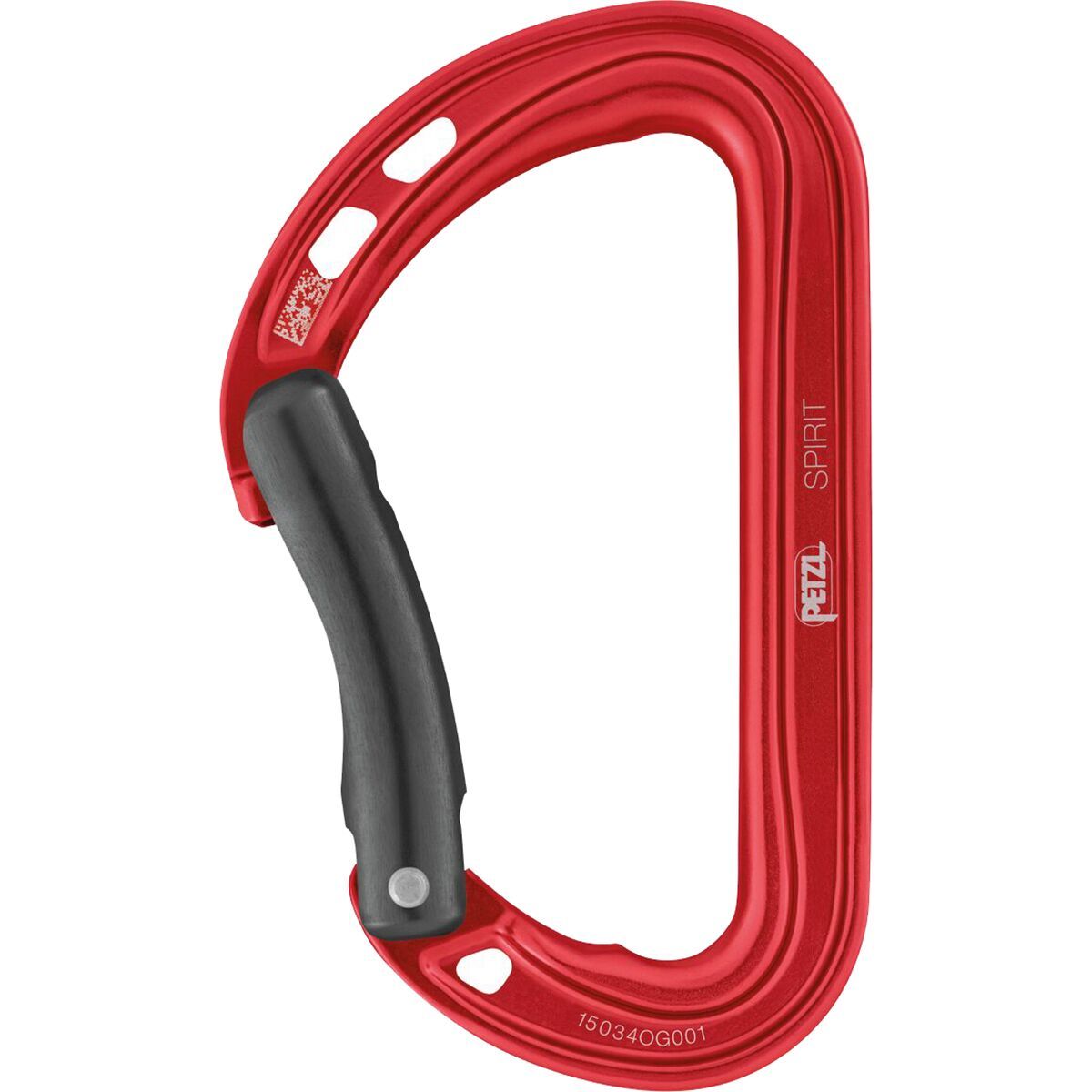 Petzl Spirit Carabiner Red, Bent Gate