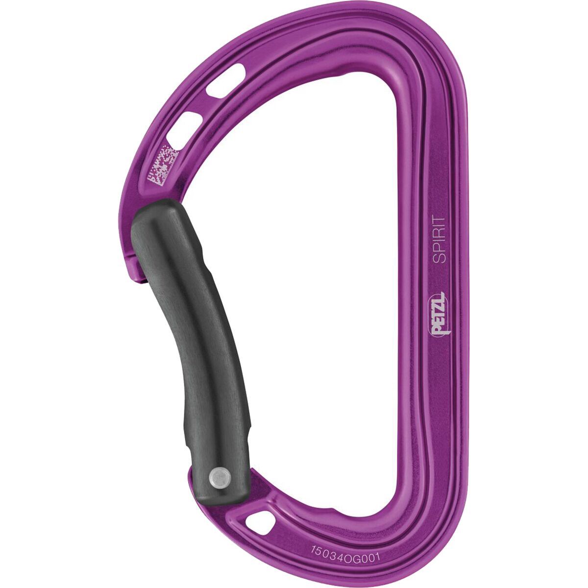 Petzl Spirit Carabiner Violet, Bent Gate