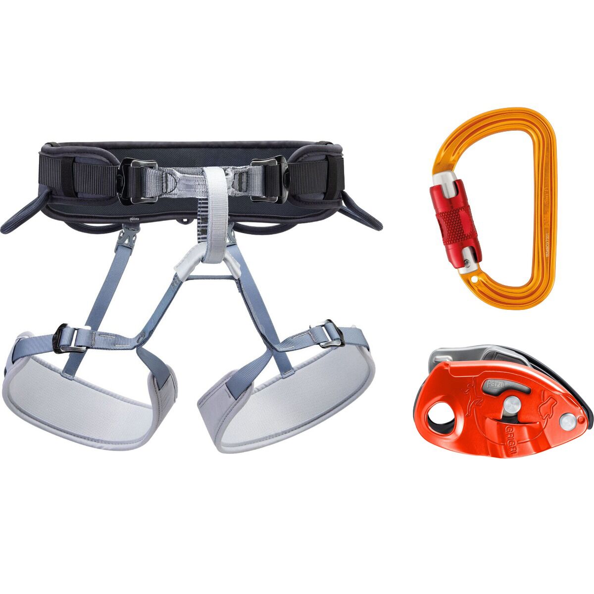Image of Petzl Corax Harness Package Dark Gray, Red, One Color, 1, One Size, One Size